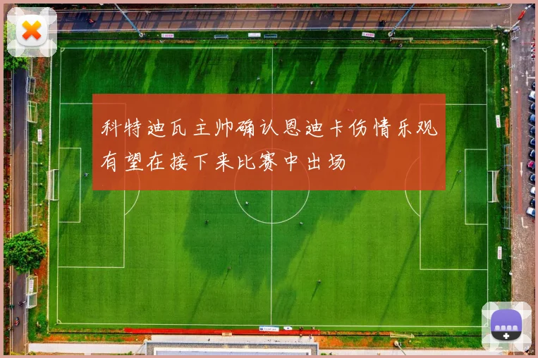 科特迪瓦主帅确认恩迪卡伤情乐观有望在接下来比赛中出场